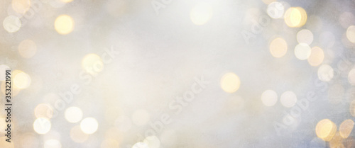 Christmas light background.  Holiday glowing backdrop. Defocused Background With Blinking Stars. Blurred Bokeh.