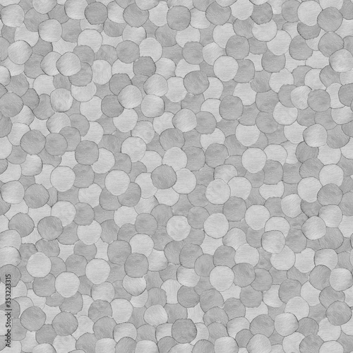Seamless pattern of gray watercolour paint brush stains. Abstract monochromatic background texture for wallpaper, textile or wrapping paper.