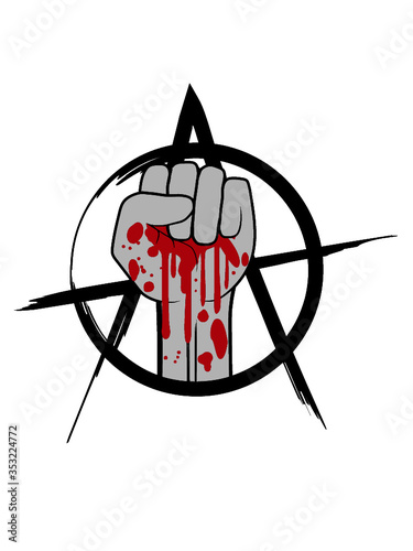 Blutige Faust Logo Anarchie 