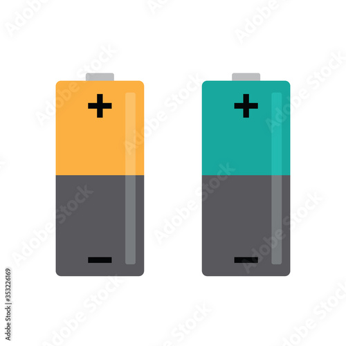 battery icon. Vector icon, symbol for website design, app.	
