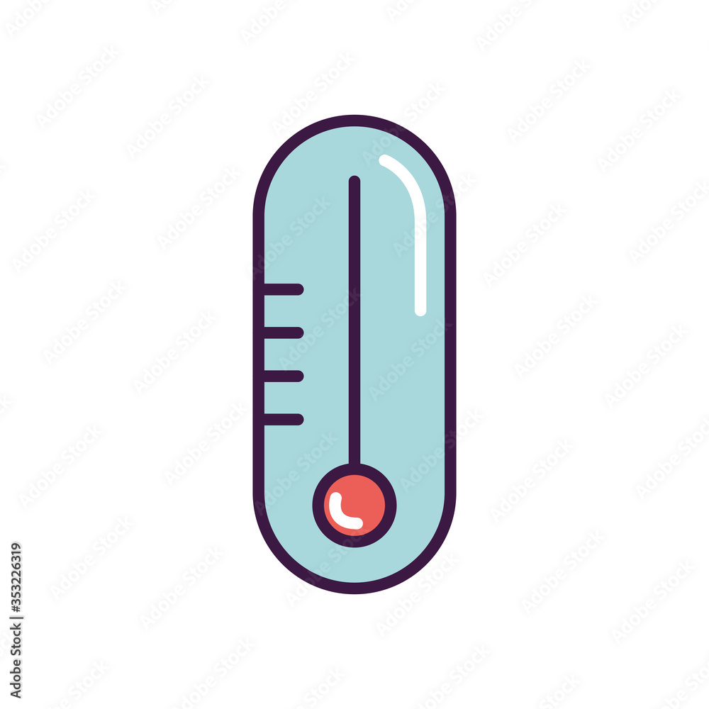 thermometer icon image, line color style thermometer icon image, line color style