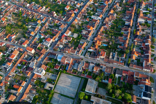 Aerial photo of the suburb of Osijek city, Croatia