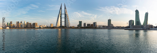 The Bahrain Financial Harbour (BFH) commercial buildings are located next to King Faisal Highway photo
