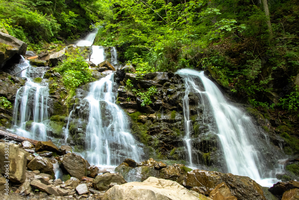 Obraz premium water, river, waterfall, stream, nature, forest, 