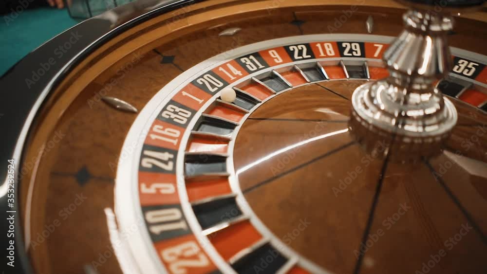 Close up of roulette in the casino with a dark background Close up of roulette in the casino with a dark background