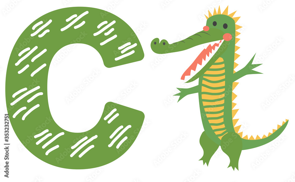 Obraz premium illustration of isolated animal alphabet.