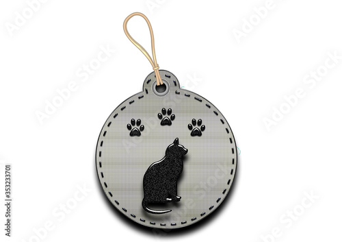 Etikette, Katze, Pfoten, Hintergrund