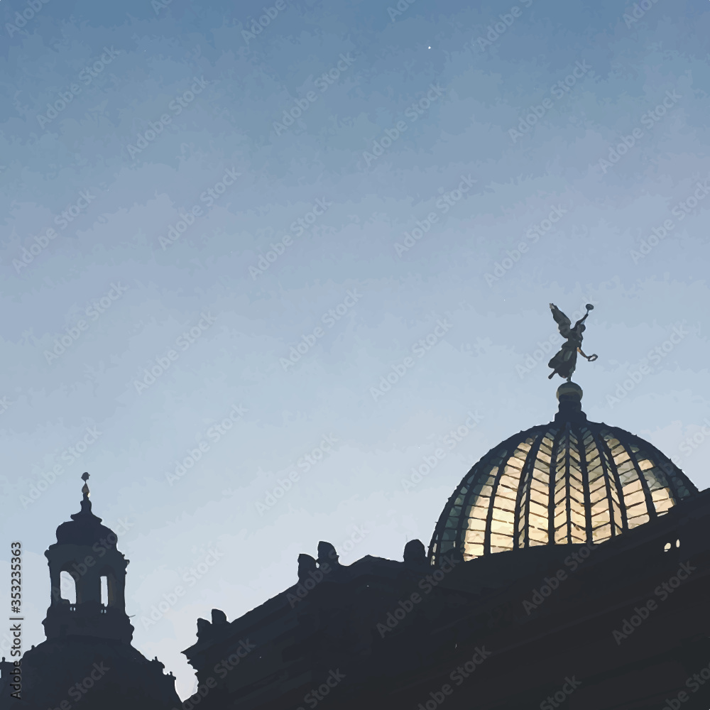 Dresdener Himmel mit Engel