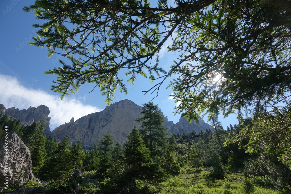 Rotwand, Dolomiten, im Gegenlicht