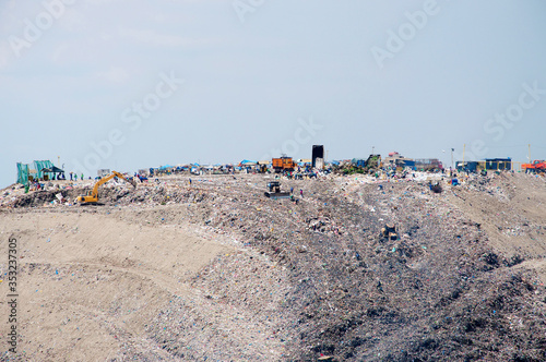 Payatas landfill in Philippines capital city Manila