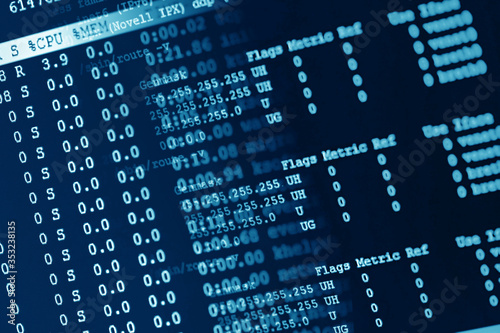Canvas Print Web server data on a monitor