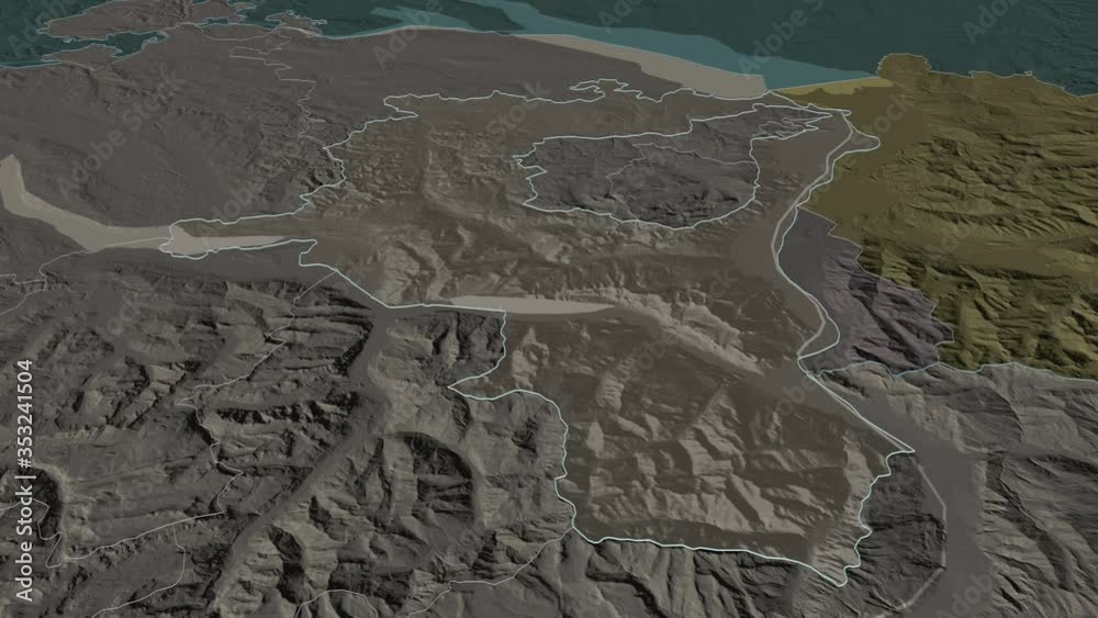 Sankt Gallen, canton with its capital, zoomed and extruded on the administrative map of Switzerland in the conformal Stereographic projection. Animation 3D Sankt Gallen, canton with its capital, zoomed and extruded on the administrative map of Switzerland in the conformal Stereographic projection. Animation 3D