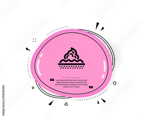 Skin care icon. Quote speech bubble. Moisture cream sign. Cosmetic lotion symbol. Quotation marks. Classic skin care icon. Vector