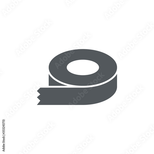 Sticky tape vector icon. Dispenser drawing flat scotch label adhesive tape roll.