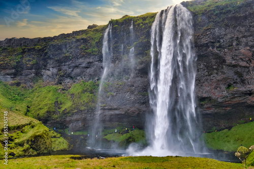 Skogafoss waterfall Iceland nature © Malaury