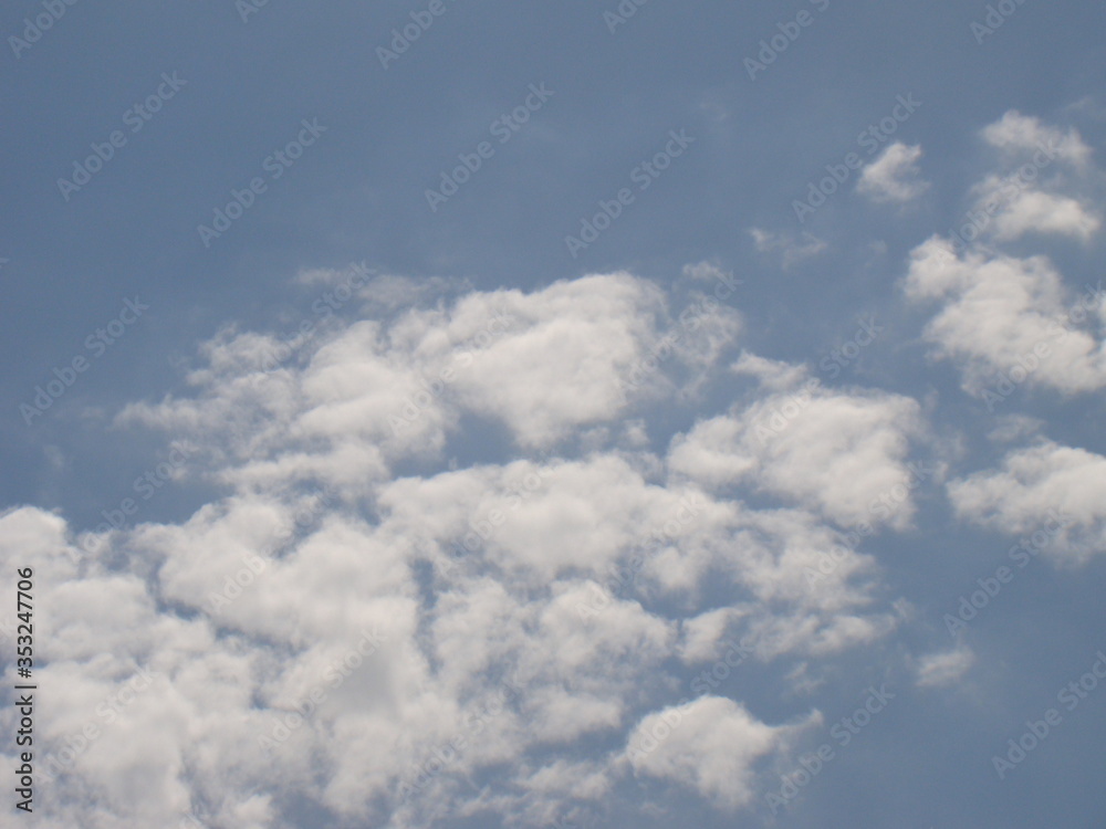Blue sky with cotton clouds Blue sky with cotton clouds