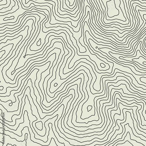 Topographic map contour vector mountain geographic relief background. Contour map terrain