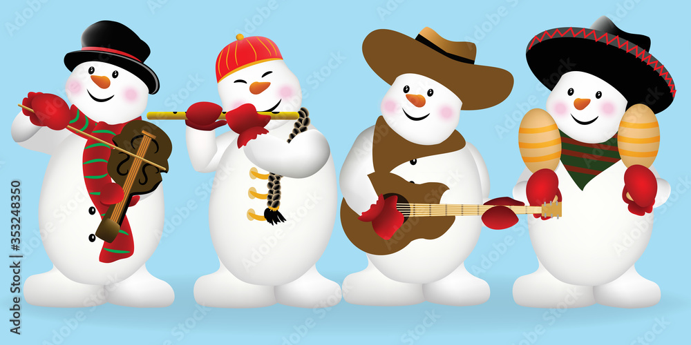 Snowman play music 