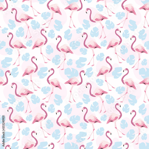 Flamingo Tropical Exotic Pattern Design