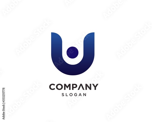 Craetive Modern Letter U Logo Design Template