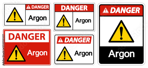 Danger Argon Symbol Sign Isolate On White Background,Vector Illustration EPS.10