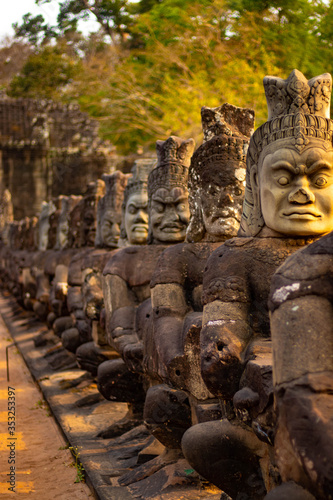 A beautiful view of Angkor Thom temple at Siem Reap, Cambodia.