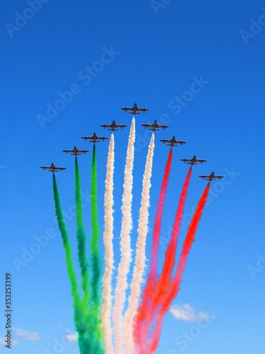Frecce Tricolori italiane a Firenze, Italia il 26.05.2020. 