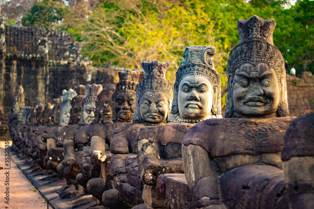 A beautiful view of Angkor Thom temple at Siem Reap, Cambodia. A beautiful view of Angkor Thom temple at Siem Reap, Cambodia.
