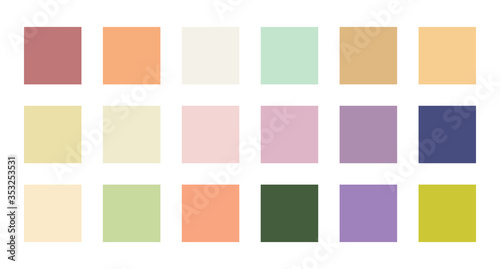 colour set palette vector illustration