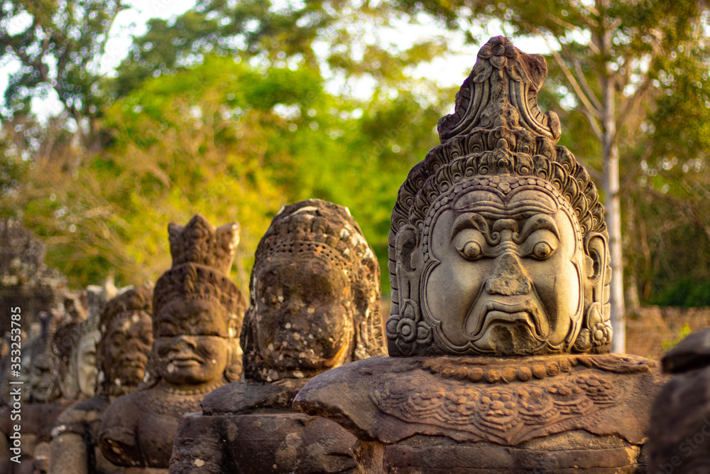 Fototapeta premium A beautiful view of Angkor Thom temple at Siem Reap, Cambodia.