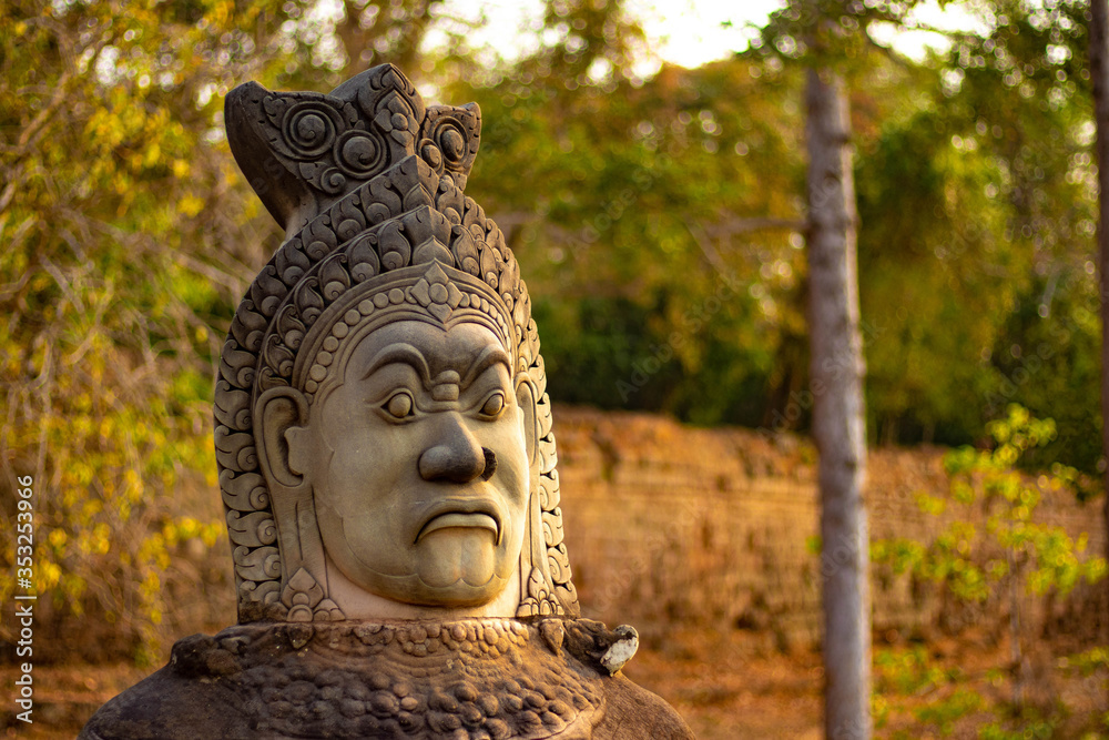 A beautiful view of Angkor Thom temple at Siem Reap, Cambodia.