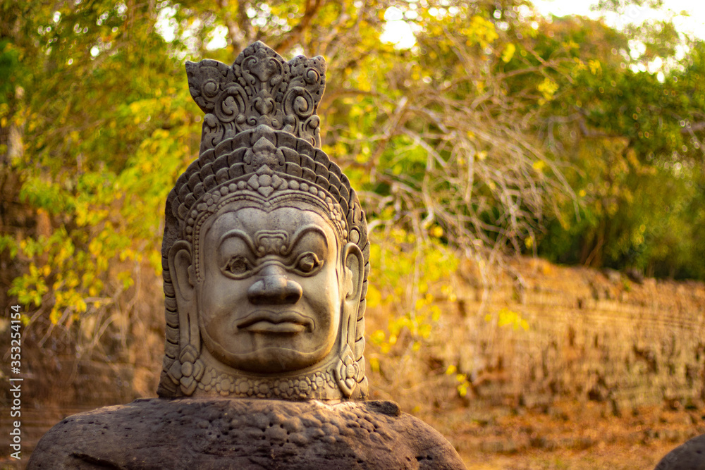 A beautiful view of Angkor Thom temple at Siem Reap, Cambodia.