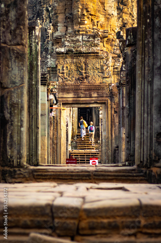 A beautiful view of Angkor Thom temple at Siem Reap  Cambodia.