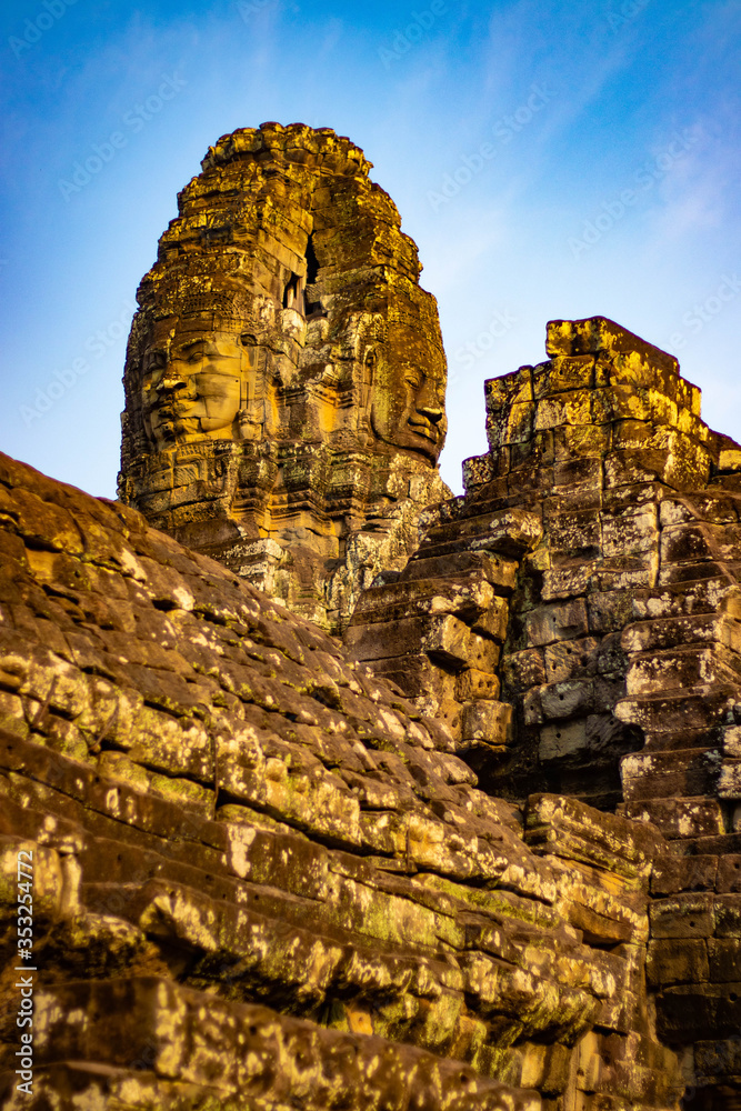 Fototapeta premium A beautiful view of Angkor Thom temple at Siem Reap, Cambodia.