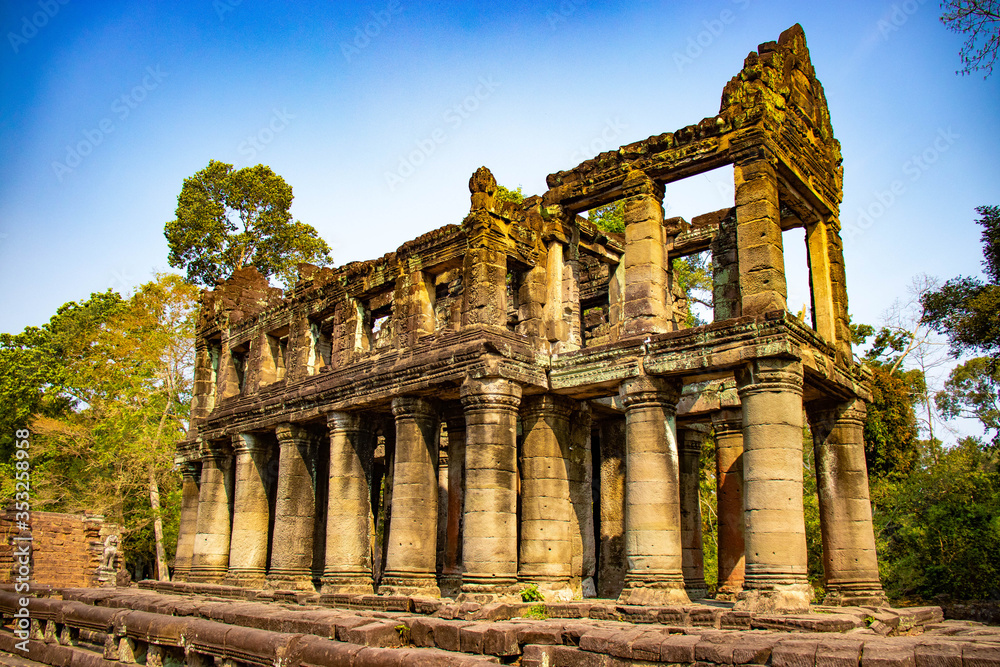 Fototapeta premium A beautiful view of Angkor Thom temple at Siem Reap, Cambodia.