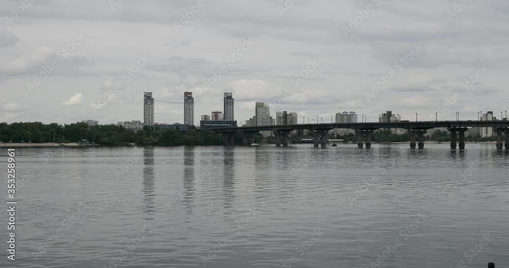 Dniepro river in Kiev, Ukraine