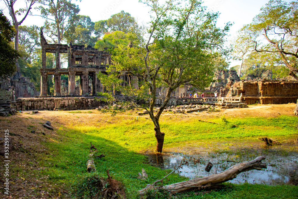 A beautiful view of Angkor Thom temple at Siem Reap, Cambodia. A beautiful view of Angkor Thom temple at Siem Reap, Cambodia.
