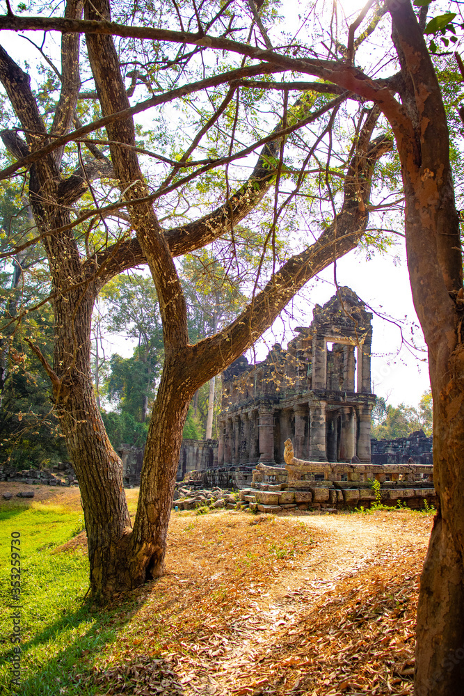 A beautiful view of Angkor Wat temple at Siem Reap, Cambodia.