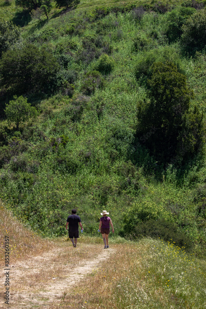 Hikers on East Bay trail