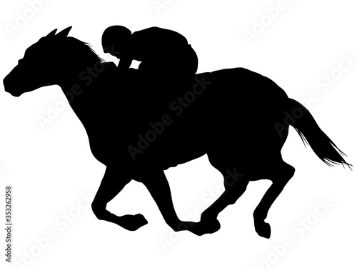 競馬シルエット_2