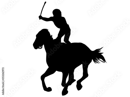 競馬シルエット_4