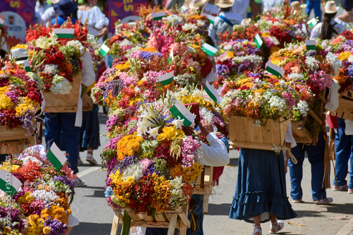 Photos Tradicional desfile de silleteros en Medellin, Colombia, durante la feria de las