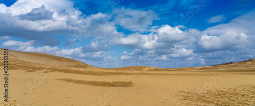 Tottori Sand Dunes (Tottori Sakyu). The largest sand dune in Japan, a part of the Sanin Kaigan National Park in Tottori Prefecture, Japan