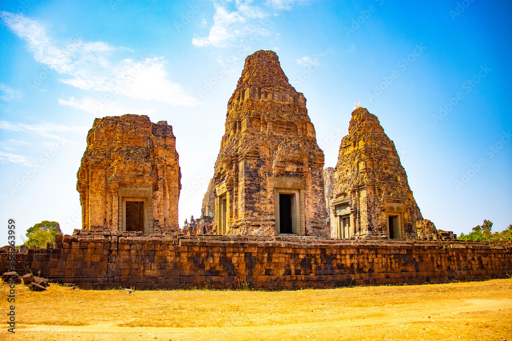 A beautiful view of Angkor Wat temple at Siem Reap, Cambodia. A beautiful view of Angkor Wat temple at Siem Reap, Cambodia.