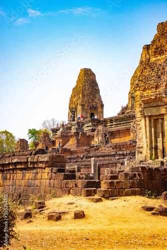 A beautiful view of Angkor Wat temple at Siem Reap  Cambodia.