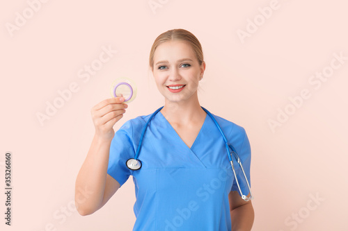 Female gynecologist with co...