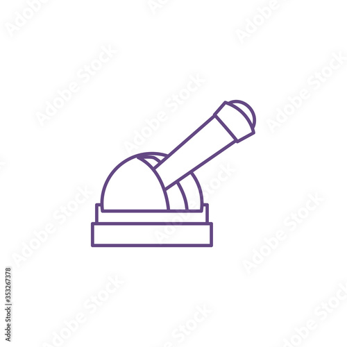 space observatory telescopic isolated icon