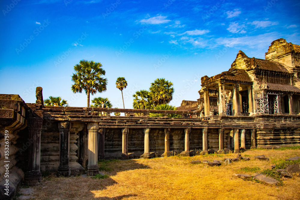 Fototapeta premium A beautiful view of Angkor Wat temple at Siem Reap, Cambodia.