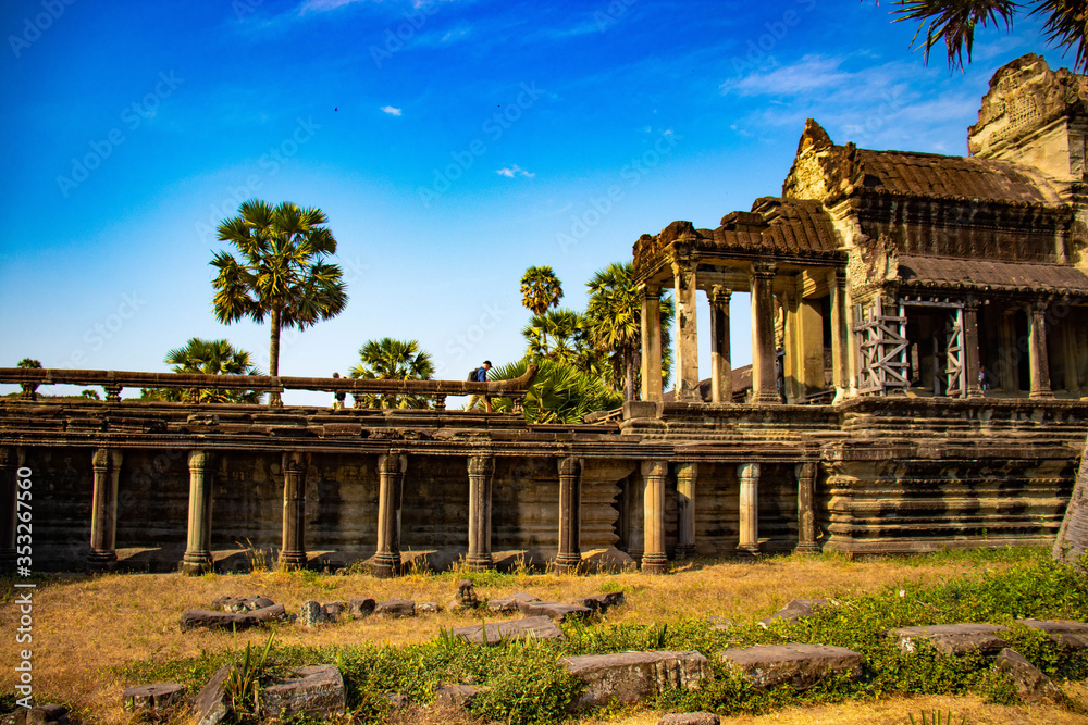 A beautiful view of Angkor Wat temple at Siem Reap, Cambodia. A beautiful view of Angkor Wat temple at Siem Reap, Cambodia.