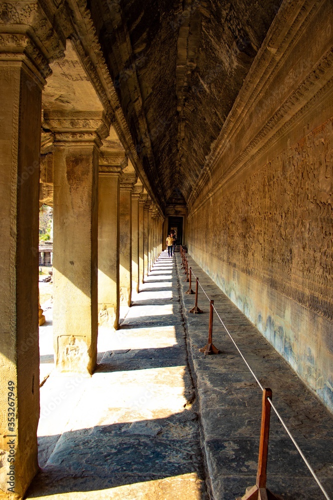 A beautiful view of buddhist temple at Siem Reap, Cambodia.